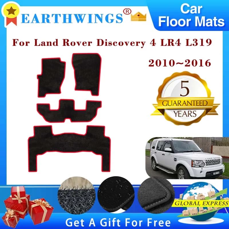 Car mats for Land Rover Discovery 4 LR4 L319 2010 ~ 2016 7 places Pedal mats Cover Foot reliefs Stickers Accessories