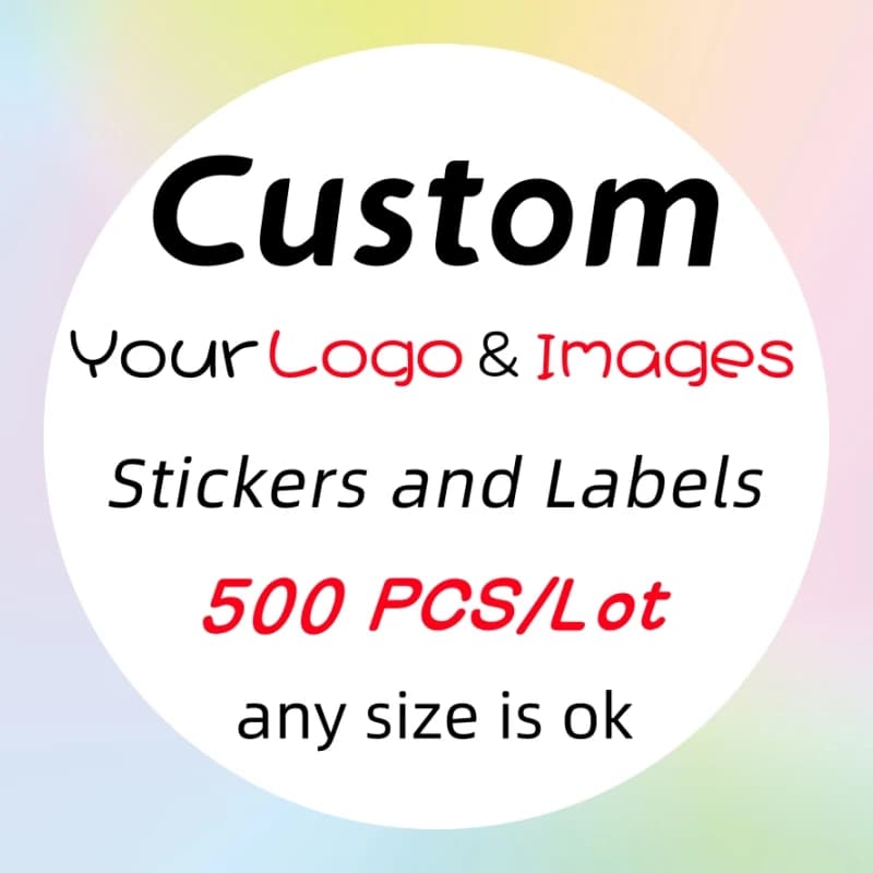 500 adesivi personalizzati e adesivi per scatole regalo di compleanno per matrimoni con logo personalizzato Progetta i tuoi adesivi Personalizza adesivi