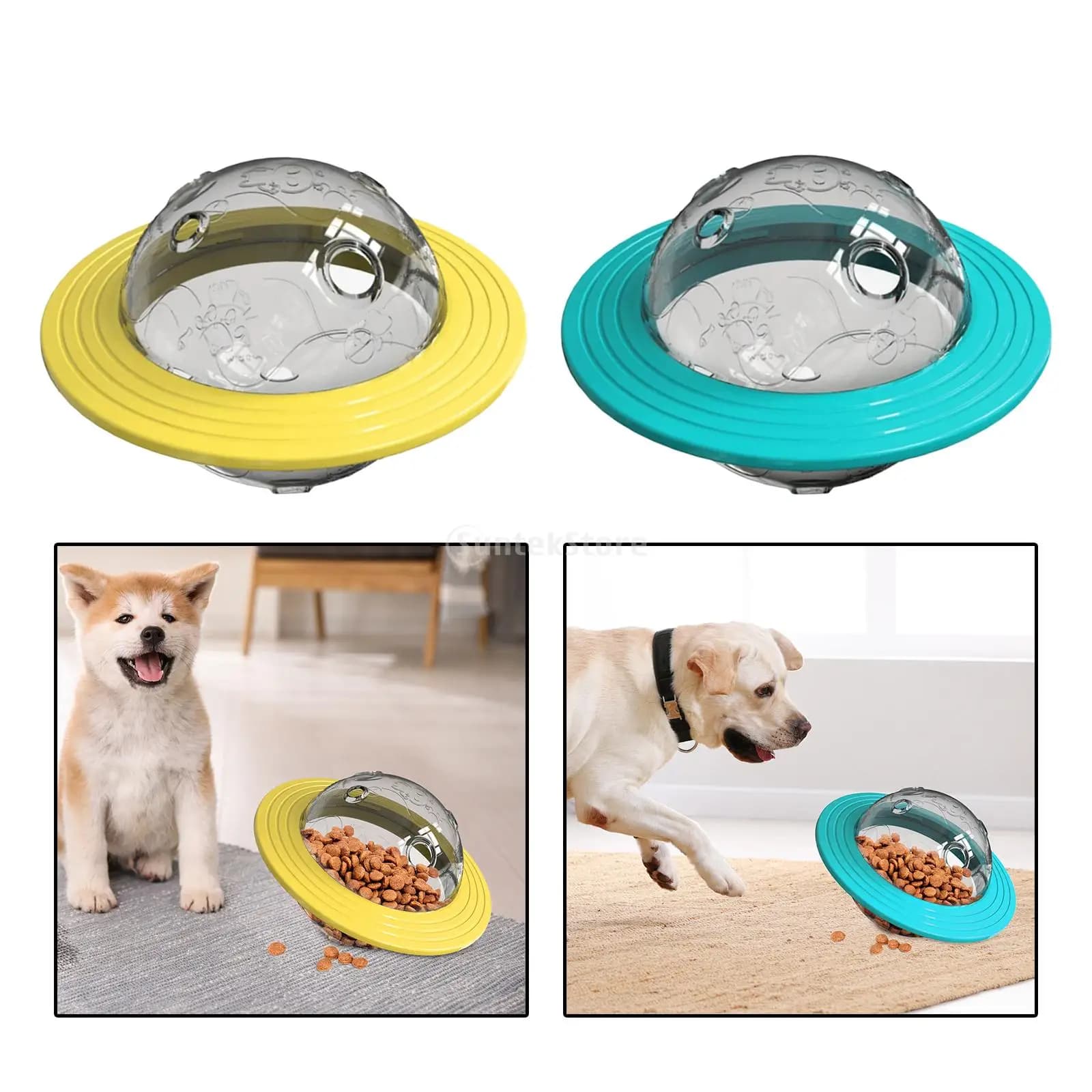 Giocattolo per dolcetti per animali domestici Giocattolo per erogazione di cibo per gatti Cani di piccola taglia media e grande Cuccioli Animali domestici Ciotola per mangiare lento Gioco con la palla di erogazione