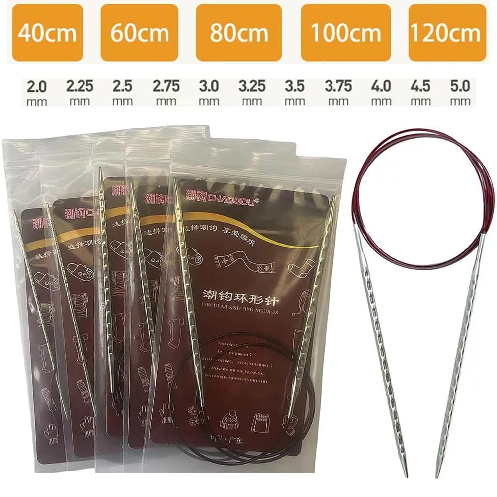 2.0-5.0mm Filo di nylon Aghi per maglieria quadrati Perni per tessitura in metallo cavo Strumenti per cucito Lana Filato di cotone Accessori per maglieria fai da te
