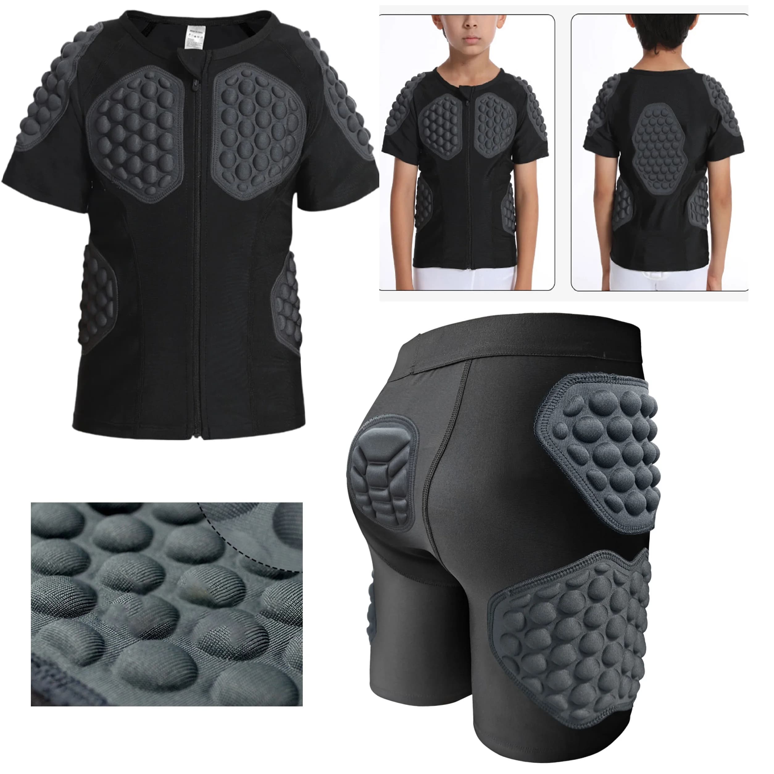 Children's padded training shorts or children's padded compression tops, cycling sports protection, light hip and thigh protection