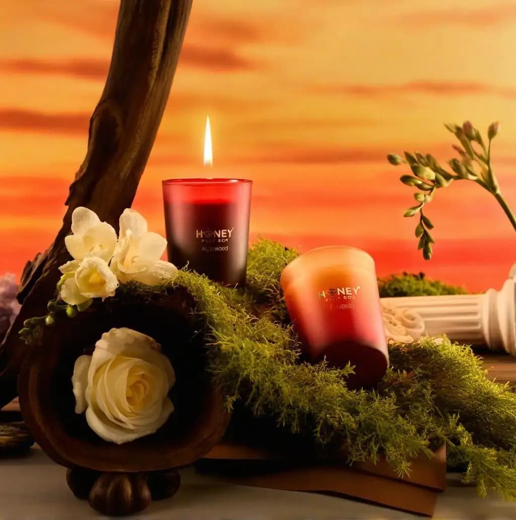 Candela romantica in cera di soia da 2 pezzi, Set di candele per aromaterapia con cera di soia profumata, fragranza per spezie, bassa temperatura delicata sulla pelle