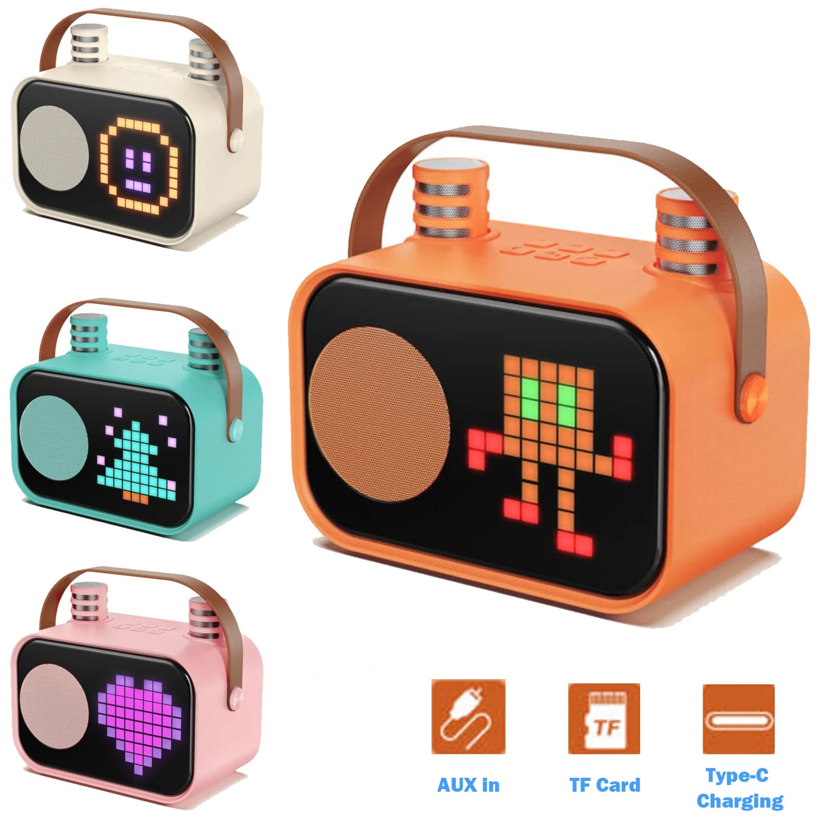 Altoparlante Bluetooth D58 Macchina per karaoke Sistema di altoparlanti portatili con microfoni wireless Casa Famiglia Canto per bambini