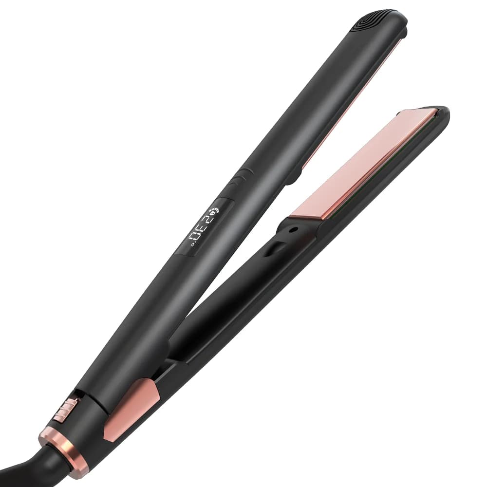 Straightening and curling Hair Plate, Keratin Care, 240 ° C / 450 ° F, Anti-Crespo Lens Plate, Repair Damaged Hair, Professional Styling