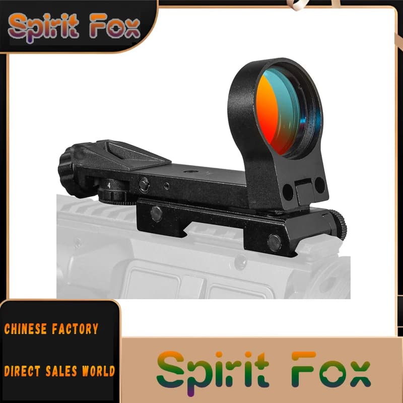 Cannocchiale Spirit FOX1X30 con testa rotonda e punto rosso interno, guida da 20 mm, con iride e quattro punti variabili in rosso