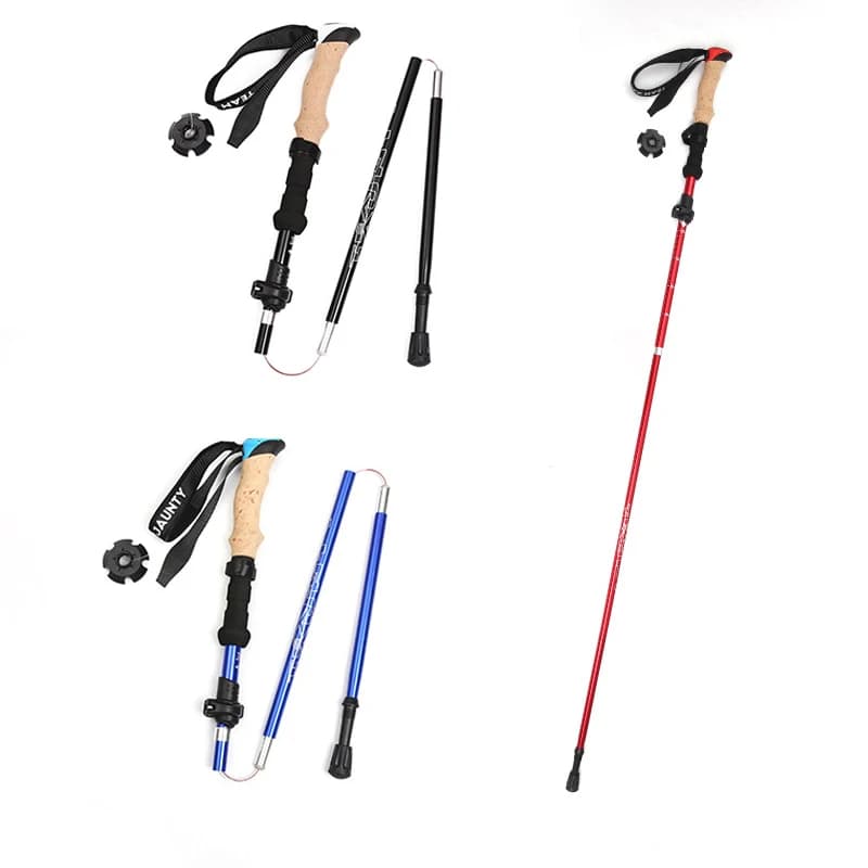 Foldable Trekking Sticks Trekking Sticks Adjustable Telescopic Trekking Sticks Aluminum Alloy Nordic Walking Sticks by Ultralight Trekking