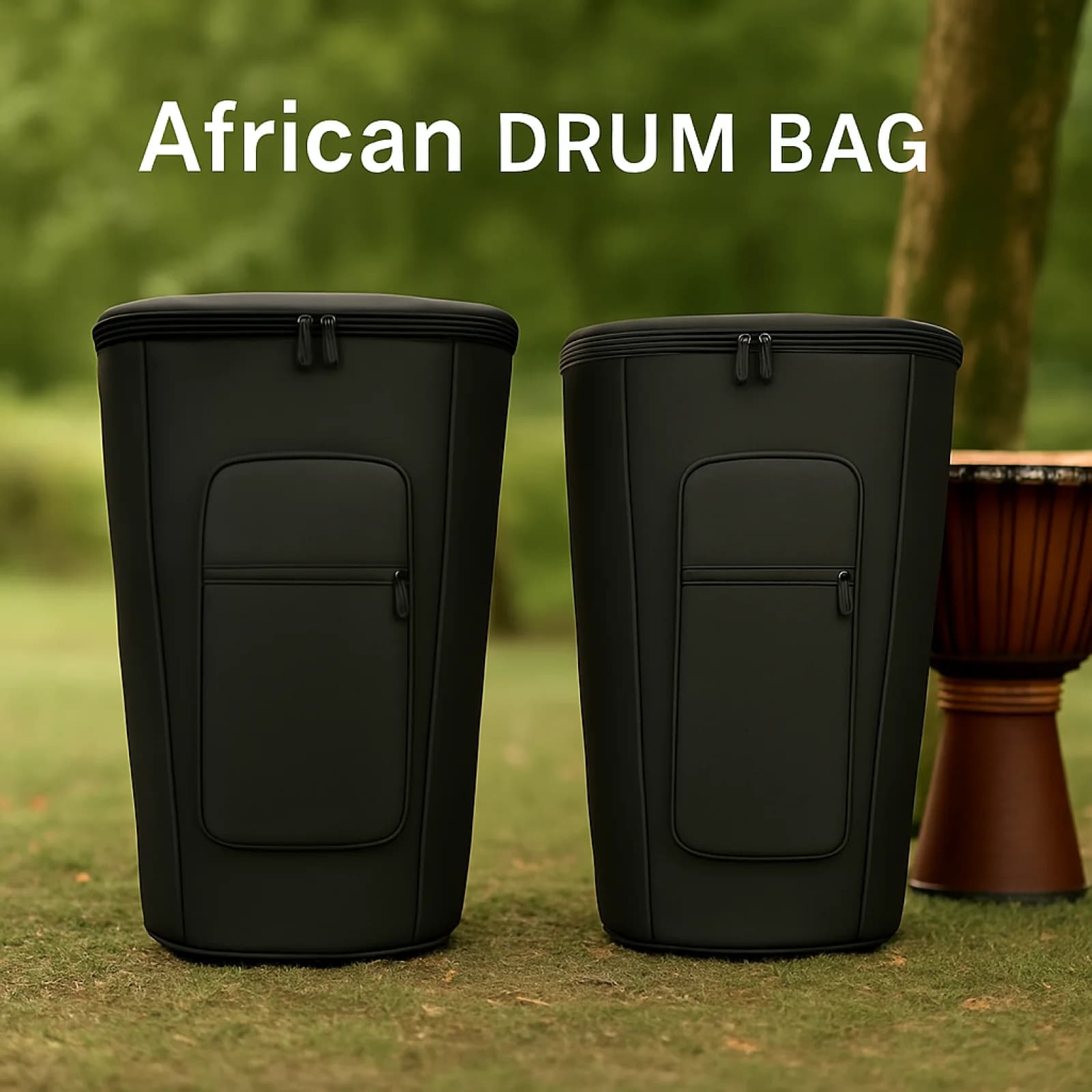 Borsa per batteria Djembe Custodia per batteria africana Custodia antiurto impermeabile Robusta ispessita con imbottitura interna Spallacci regolabili