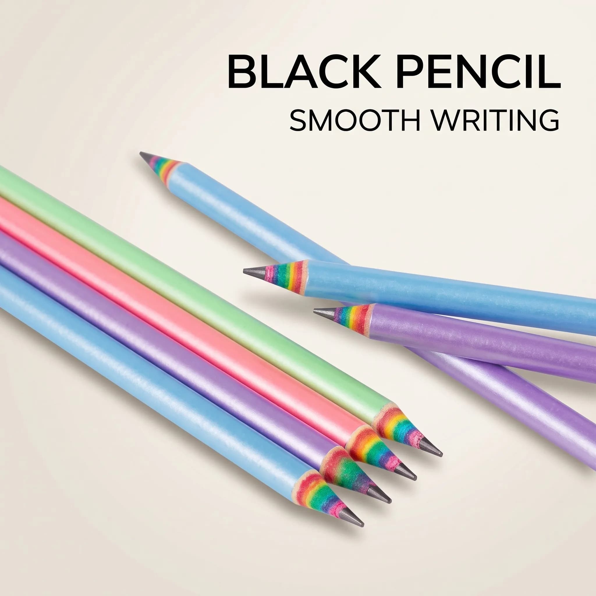 12PCS Paper-Wrapped Pencils, with Black Core, Suitable for Drawing and Writing, for Students, School, Office and Artists