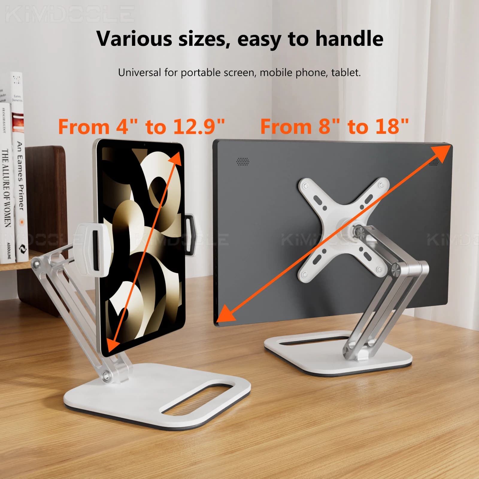 Artpowers VESA Monitor table support for Independent Single Monitor suitable for computer screen from 13 '' to 18''' with adjustable height
