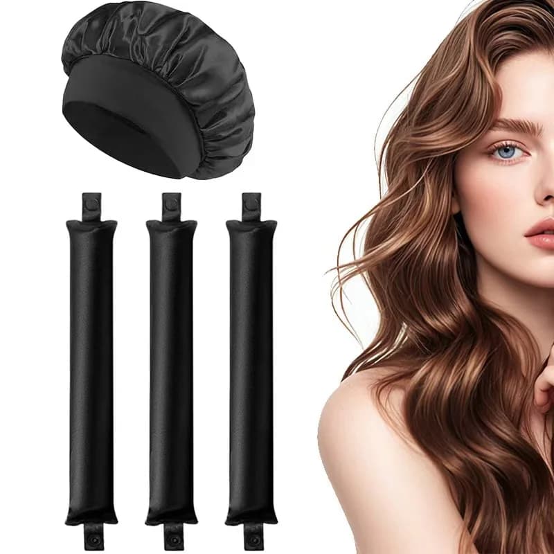 Heat-free curling band, lazy hair curlers without heat, hair curlers without heat, soft and flexible curlers for curly during sleep with bonnet, hair styling tools