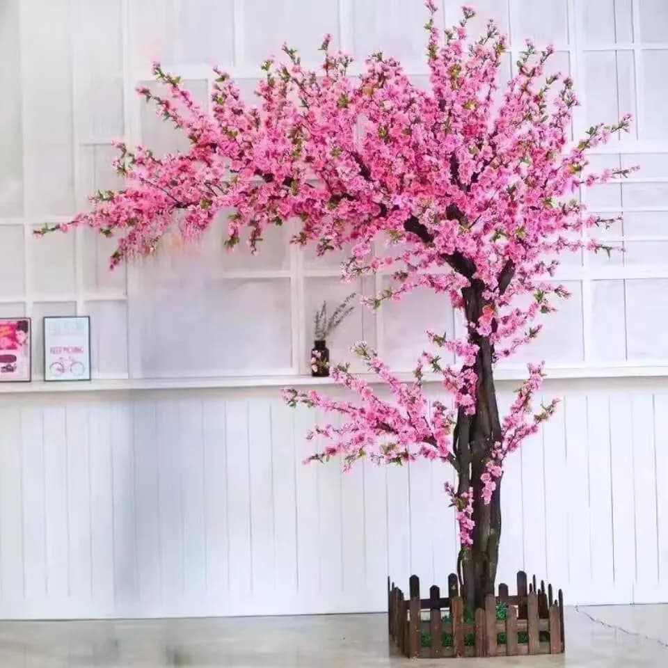Simulation plant peach blossom cherry tree aceros artificial tree wedding hotel show living room decoration ornaments