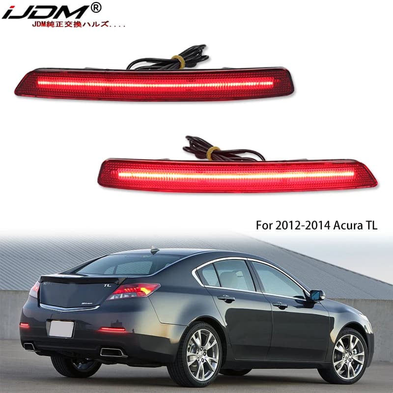 IJDM Car LED paraurti riflettore luci assemblaggi per Acura TL funzione come fari fendinebbia posteriori, freni e posteriori, indicatori di direzione 2012-2014
