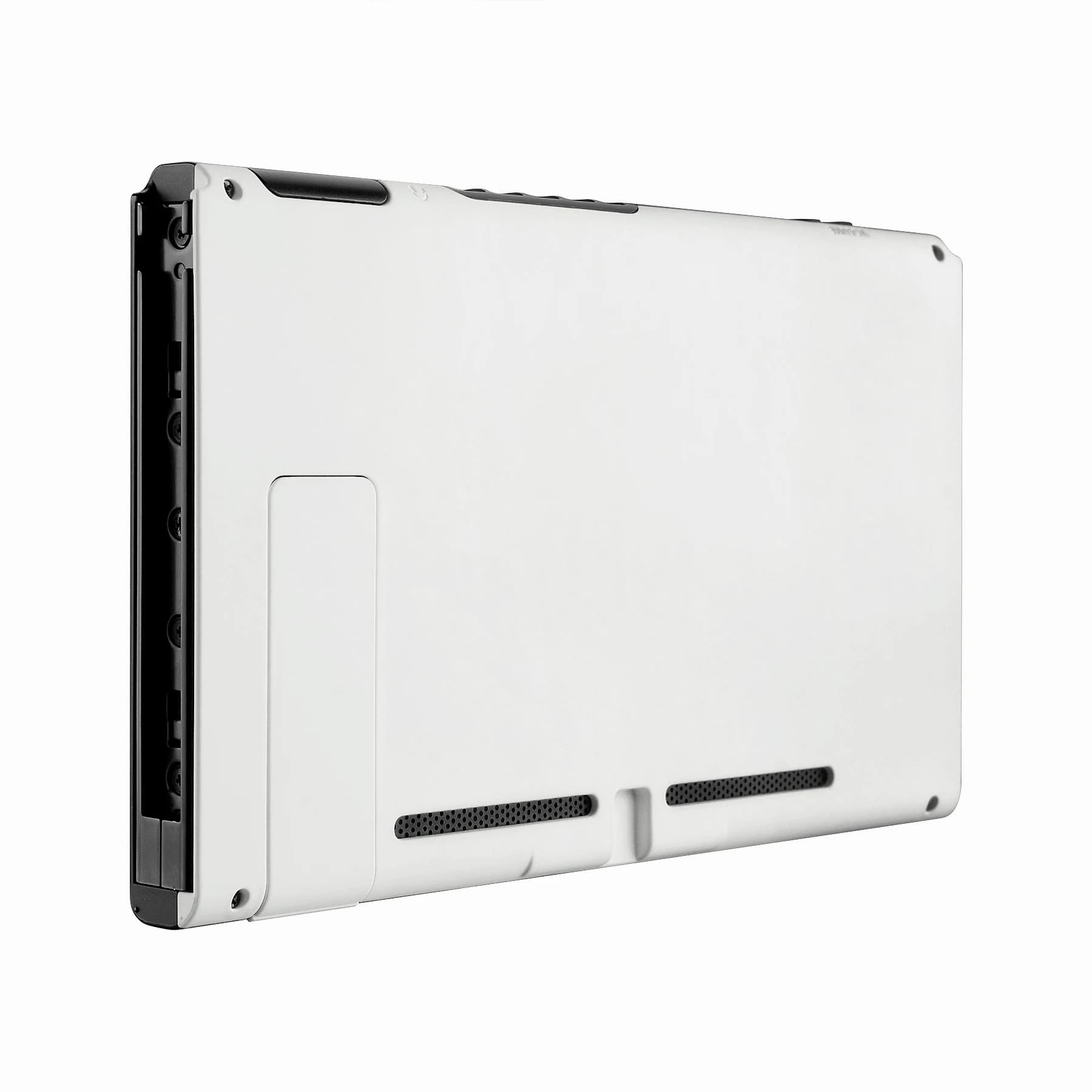 EXtremeRate Grip Console bianca piastra posteriore custodia di ricambio fai da te custodia Shell per NS Switch Console con cavalletto