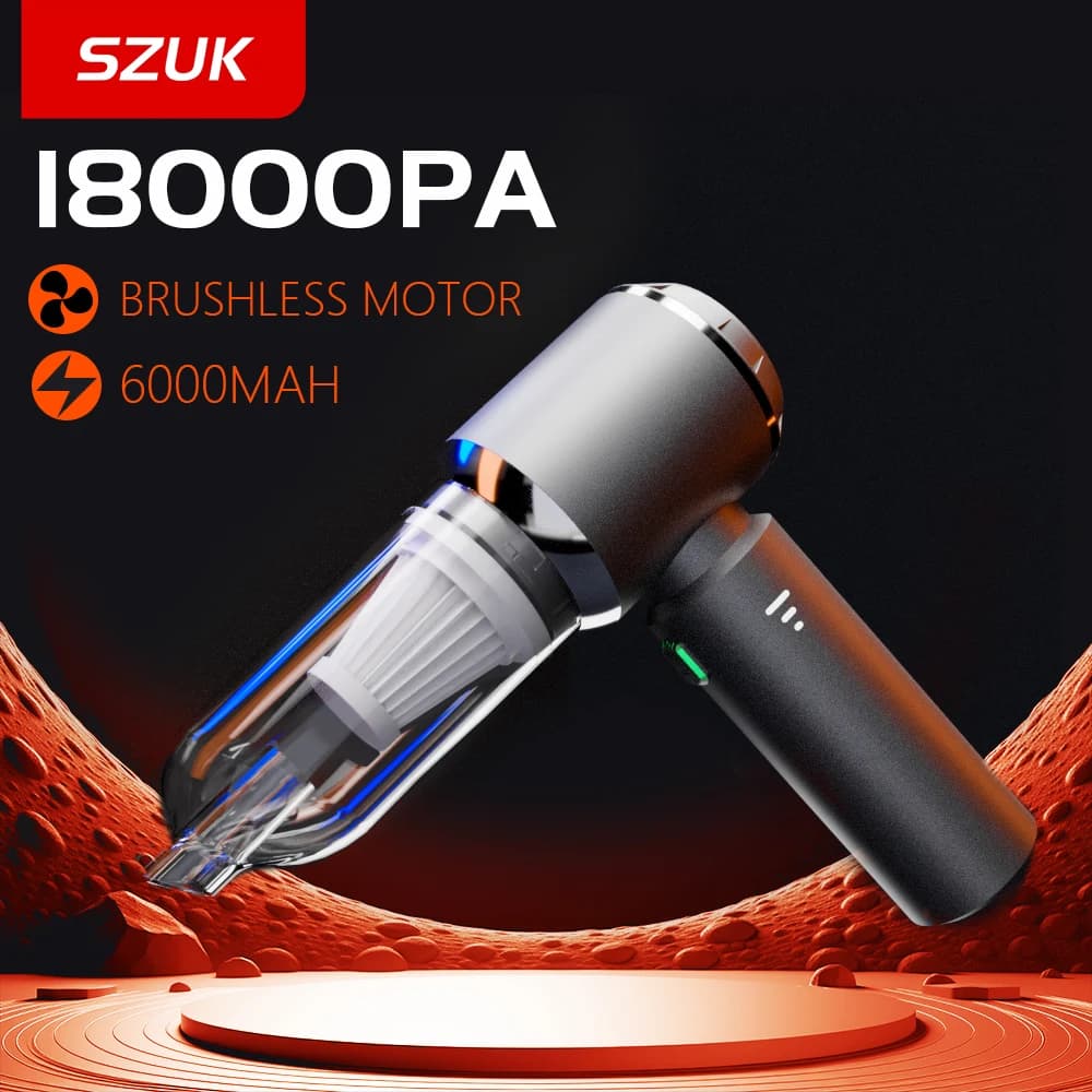 SZUK Aspirapolvere per auto Potente macchina per la pulizia portatile Mini forte aspirazione portatile per elettrodomestico per pulitore wireless per auto