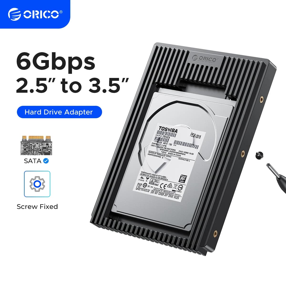 ORICO 2.5 SATA mSATA NGFF a 3.5 Hard Drive Caddy Adapter unità interna Bay SSD Converter staffa di montaggio Caddy Tray SATA 3.0