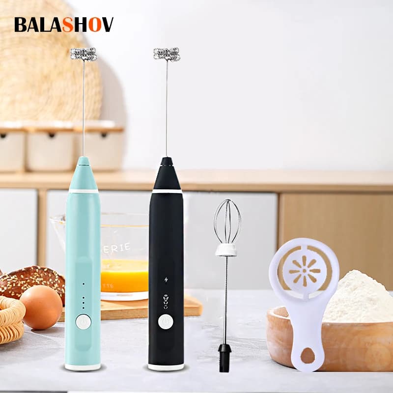 Portable USB rechargeable portable blender portable high speed foam maker beverage blender mixer for coffee cappuccino cream