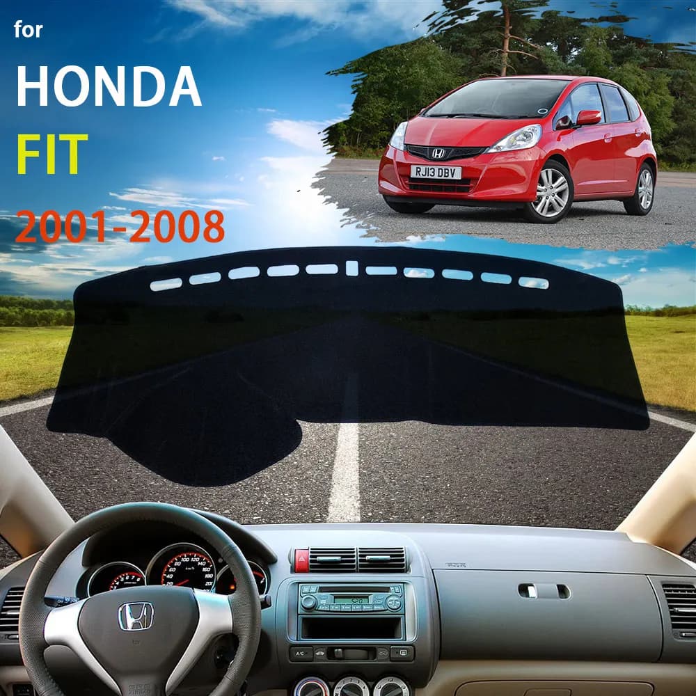 Tappetino per cruscotto tappeto per Honda Fit Jazz GD1 GD3 GD5 2001 2002 2003 2004 2005 2006 2007 2008 protezione per cruscotto parasole