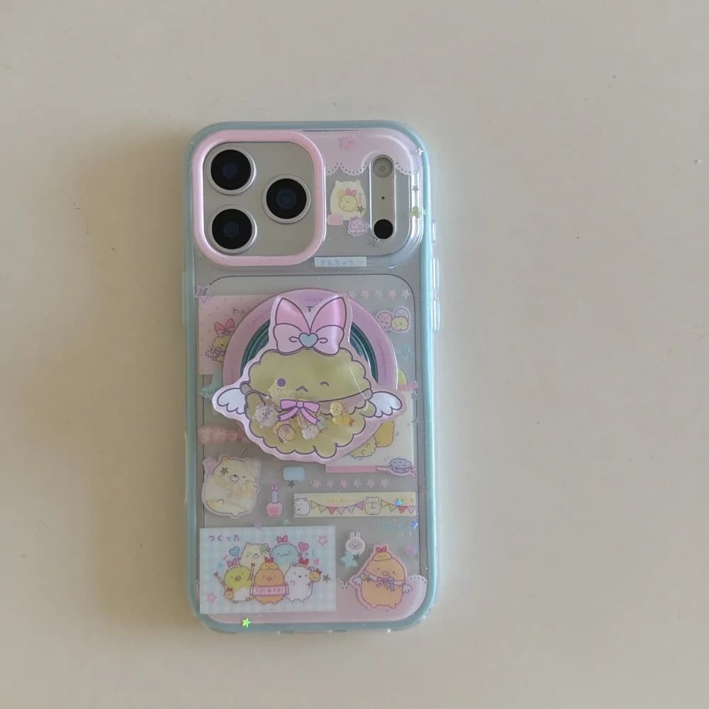 Custodia per telefono con supporto MagSafe Cute Corner Bio per iPhone 17 16 ProMax 14 15 Pro, custodia protettiva antiurto alla moda per 14 fundas