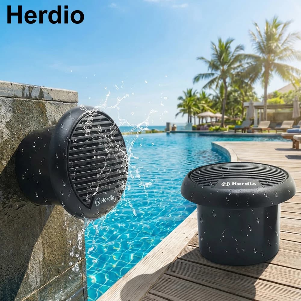 Herdio Altoparlanti marini impermeabili da 3 '' Altoparlante per moto con sistema audio stereo a gamma completa a 2 vie con potenza MAX 140W per auto da barca