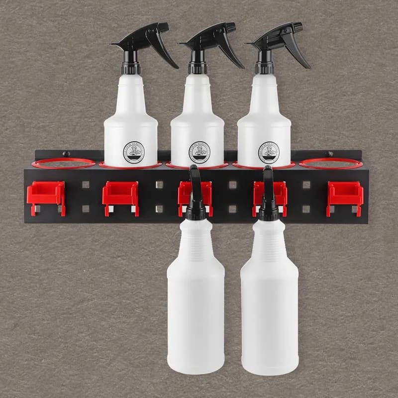Portaannaffiatoi multifunzionale da parete, porta flaconi spray, organizer per attrezzi, supporto per lattine