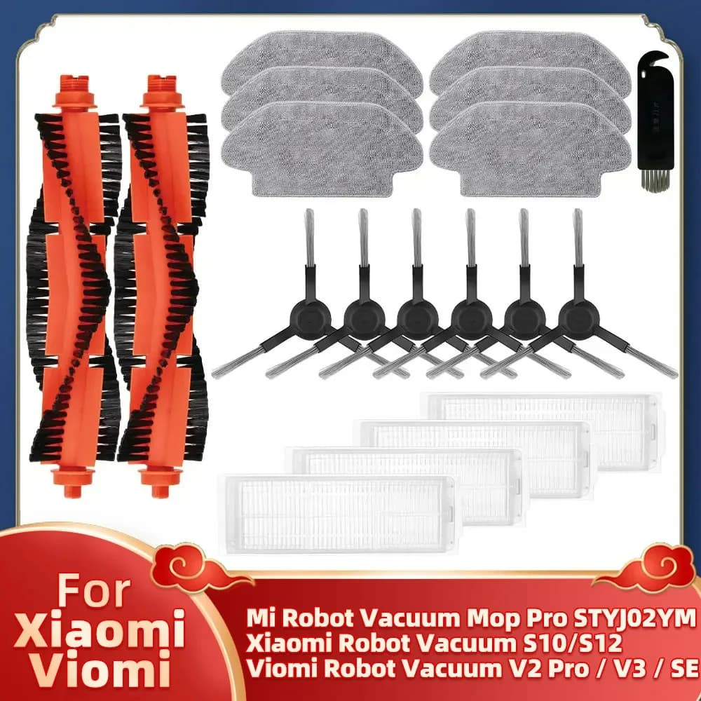 Adatto per l'aspirapolvere robot Xiaomi S10 S12 T12 B106L Mi Robot Vacuum-Mop Pro / Mop p / Mop 2S STYJ02YM Viomi V2 SE Ricambi