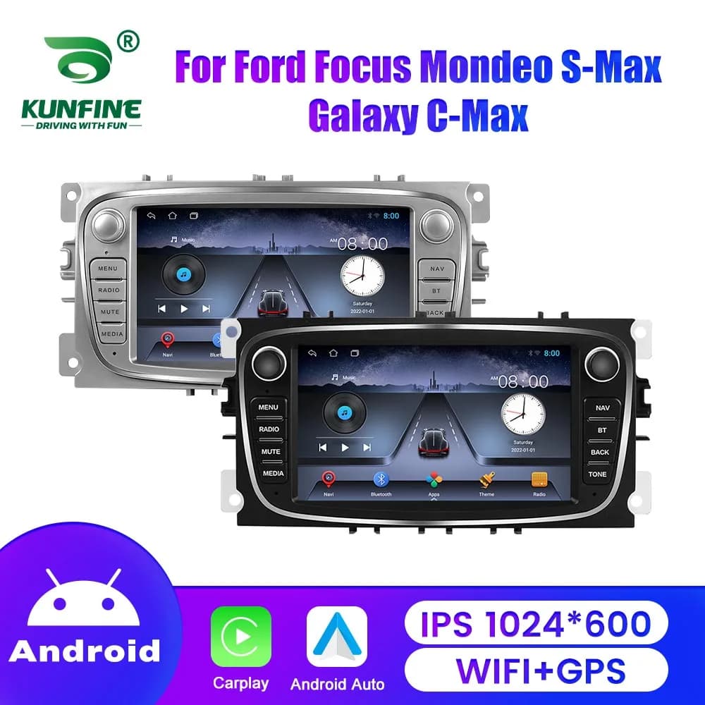 7 "2Din Android Auto Radio Stereo GPS Carplay Multimedia Video Autoradio Per Ford Focus 2 Mk2 Mk3 S-max 2004-2011 WIFI GPS BT