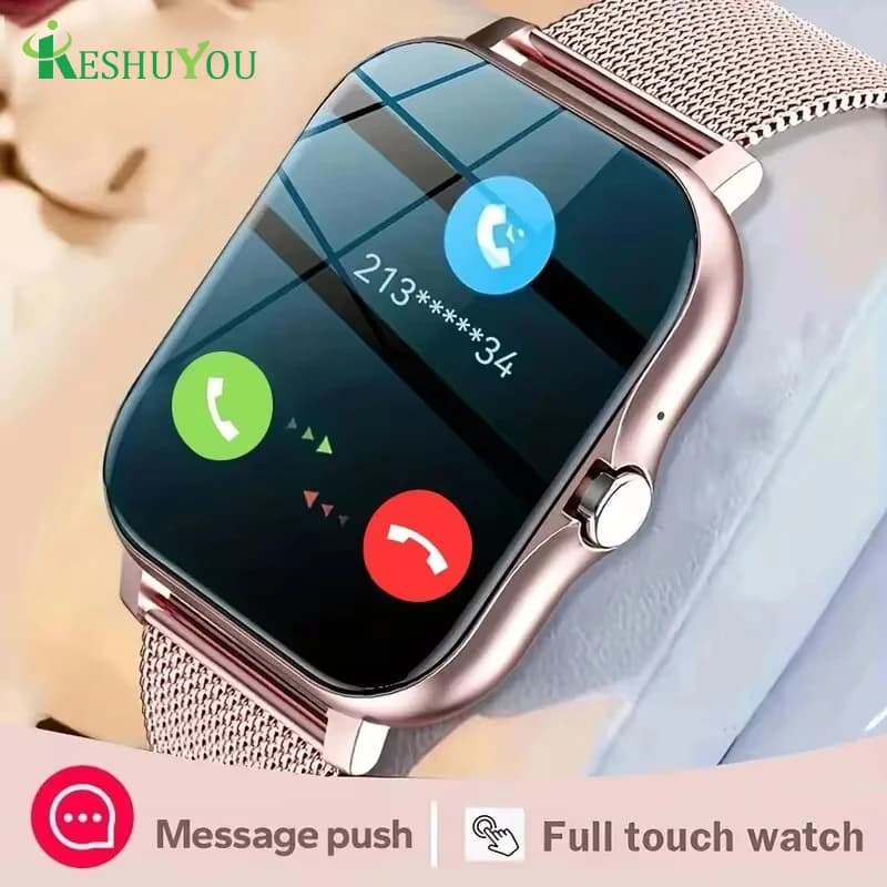 KESHUYOU 2025 Smart Watch Telefono Android Bluetooth Parlante Monitoraggio dell'ossigeno nel sangue/pressione del sangue Smart Watch per donna uomo