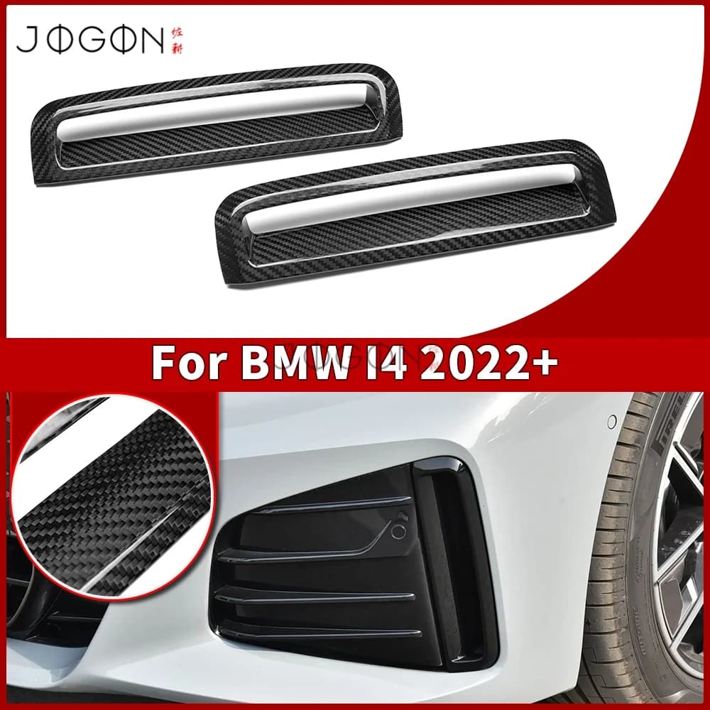 For BMW 4 Series I4 M440i M50 G26 2022-2025 Front Fog Lamp Light Strip Trim Real Carbon Fiber Exterior Accessories Stick-on