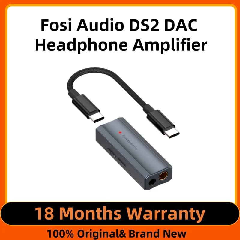 Fosi Audio DS2 Nuovo Mini Audio USB DAC Amplificatore per cuffie DSD DAC Amp Supporto 32bit/384kHz con doppi uscite da 3,5 mm e 4,4 mm