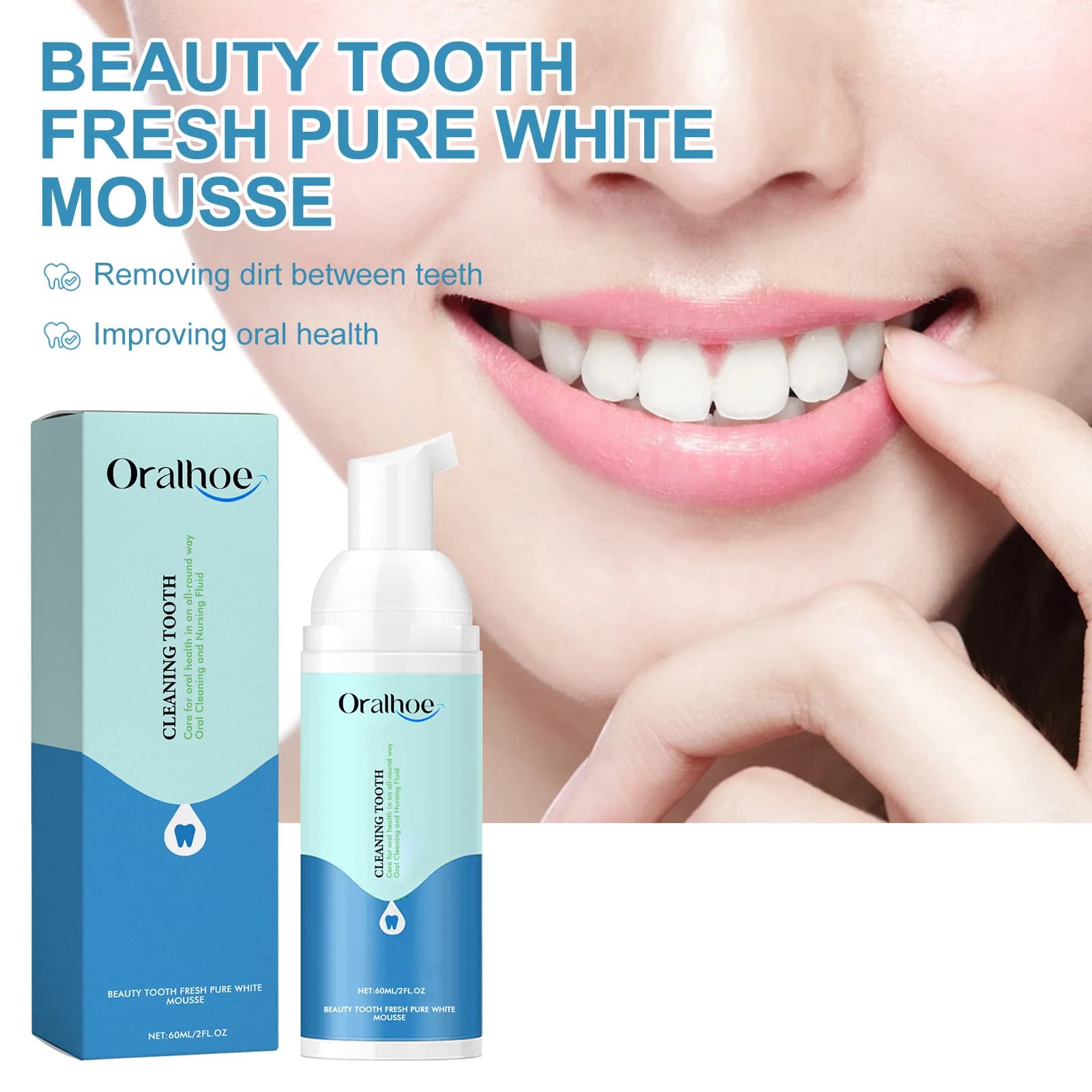 Beauty tooth Pure whitening fresh breath teeth whitening fresh dirt among teeth improvement of oral health