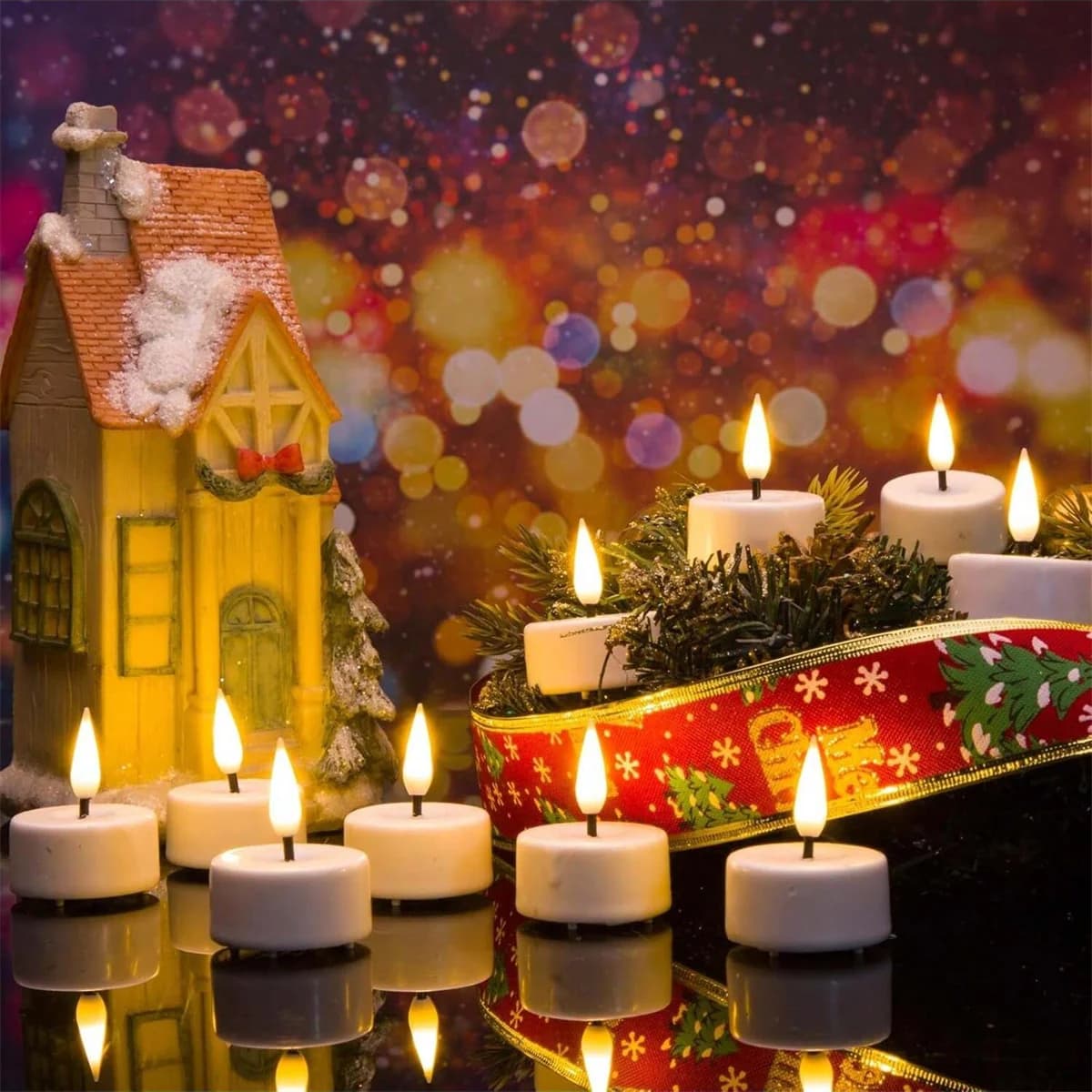 Candele da tè a LED da 6 pezzi Candele da tè in cera senza fiamma alimentate a batteria con telecomando Romantico per San Valentino Natale