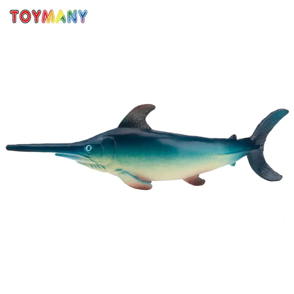 Toymany Realistico Pesce Spada Animali Oceani Modello Giocattoli Vita Marina Mini Action Figurine Per Bambini Regalo Educativo e Toppers Torta