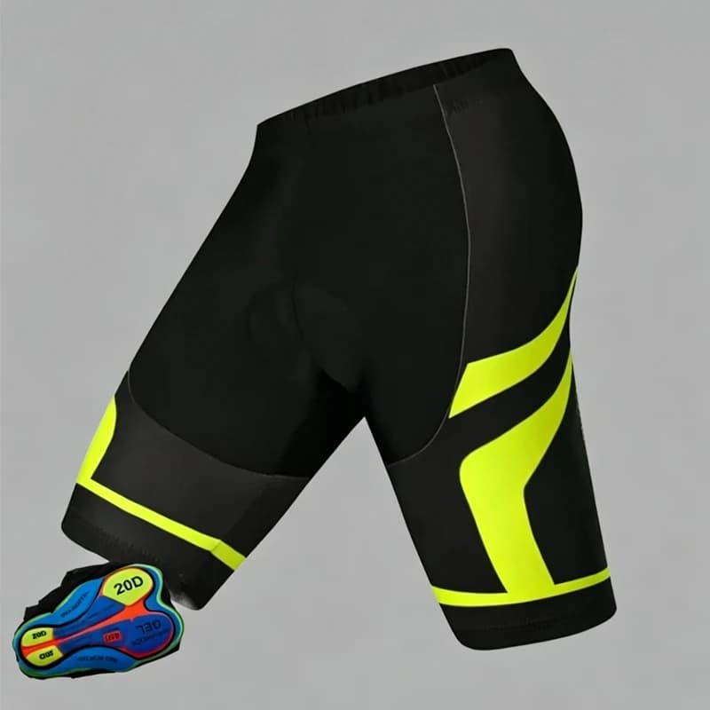 Pantaloncini da Ciclismo da Uomo con Imbottitura in Gel 20D, Traspiranti, per Mountain Bike