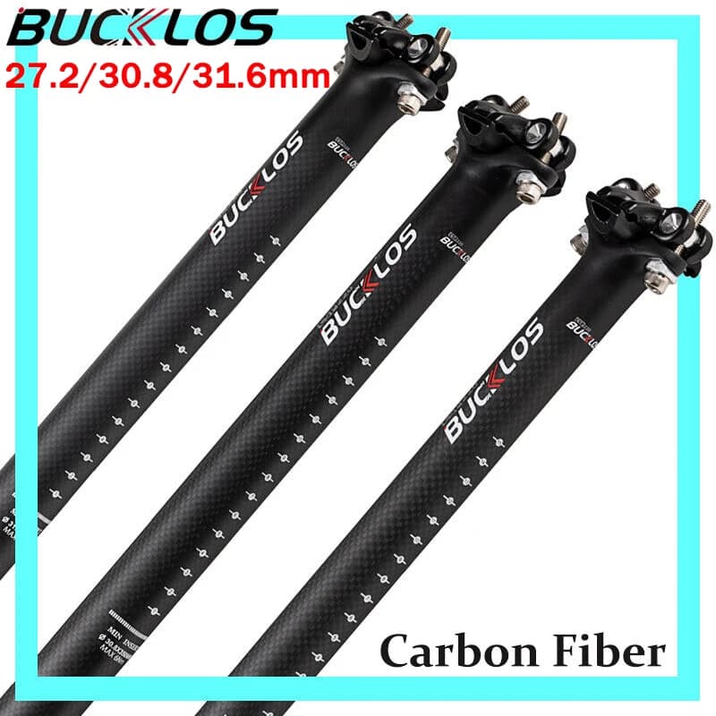 BUCKLOS 350/400mm Reggisella per bicicletta 27.2/30.8/31.6mm Tubo sella per bici Lega di alluminio Strada MTB Reggisella Tubo sella per bici durevole