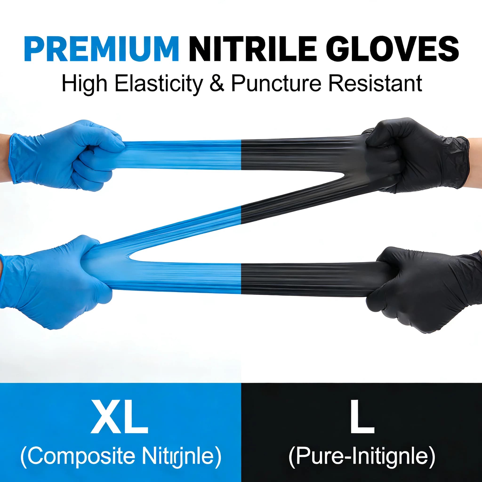 Nitrile Gloves Disposable 100 Pieces Without Latex Dust Resistant for Home Cleaning and Industrial Use