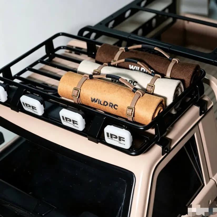 Retro Mini Camping Mat for 1/10 1/8 RC Crawler Scale Diorama Mood Part, RC Roof Rack Luggage Decor