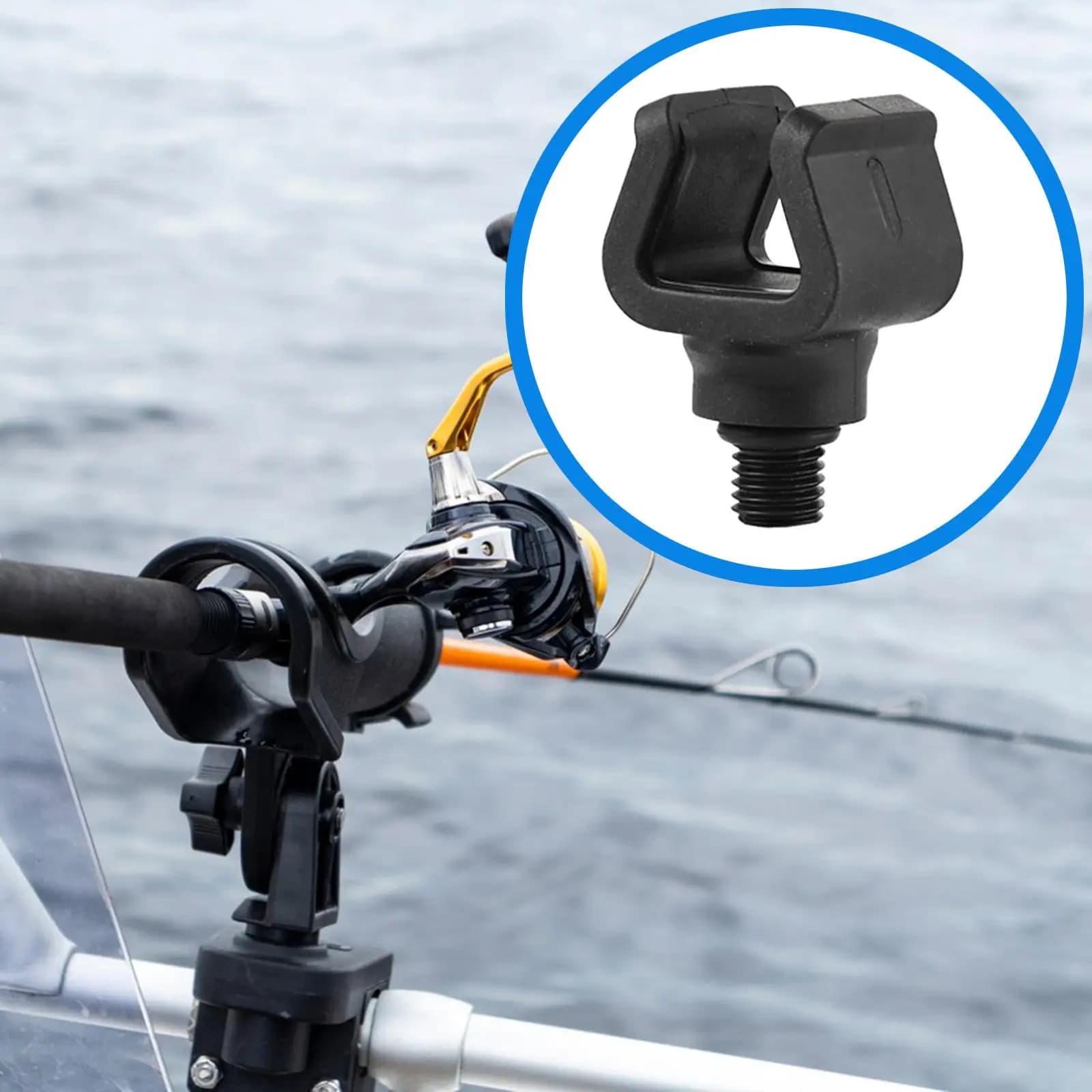 Thread M3/8 Rod Grips Rest Easy To Install Fishing Rod Rest Head Grip Bracket Durable Fishing Pole Support for Angling Adventure