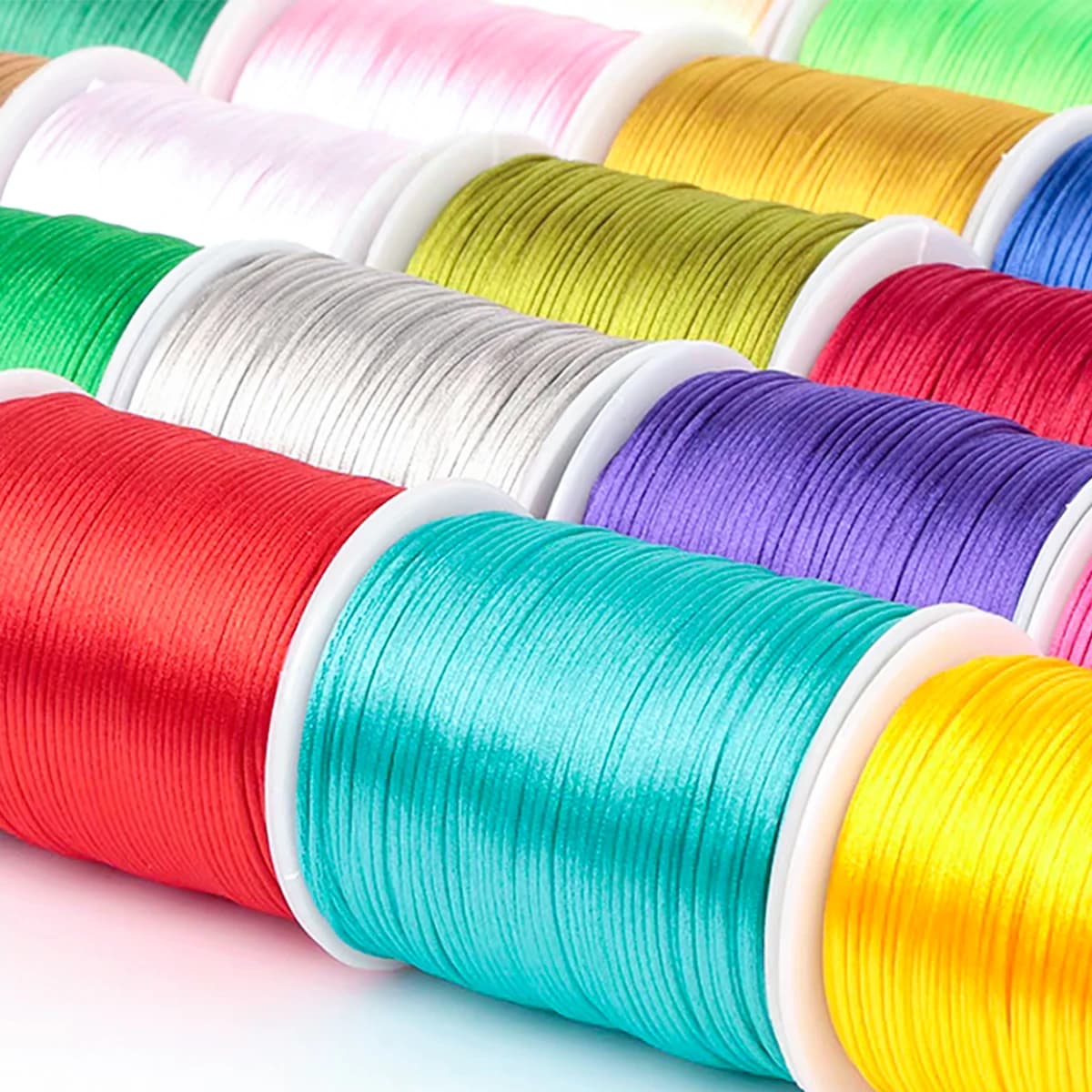 1.5mm/Nylon Roof Cable Chinese Node Wire Strong Bracelet Braided Macrame Silk satin Rat Coda for Craft Jewelry Line