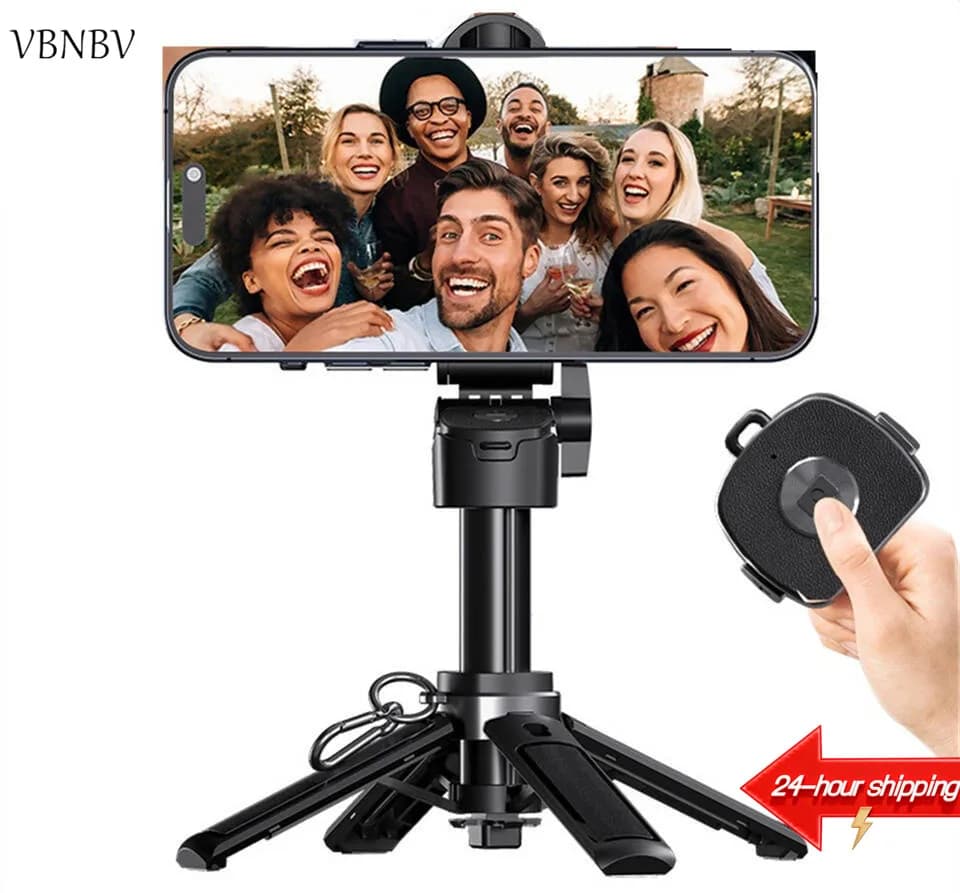 Supporto magnetico per telefono VBNBV 5 IN 1, bastone per selfie con rotazione a 360 gradi, supporto per selfie Bluetooth, treppiede magnetico portatile e retrattile