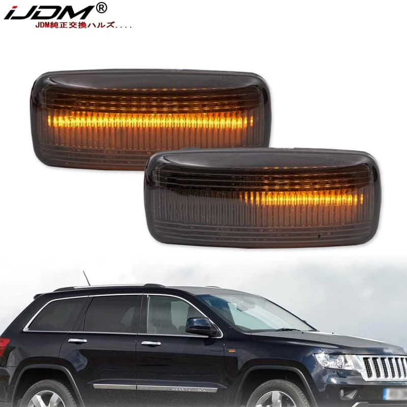2xDynamic LED Indicatore Laterale Luce di Segnale di Girata Lampada Per Jeep Compass Patriot Dodge Nitro Journey Acenger Fiat Freemont Chrysler 300