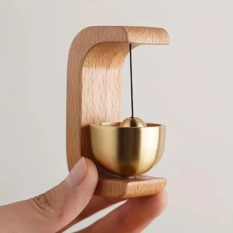 Wooden Wind Chime Doorbell Wireless Decorative Entrance Bell for Home Garden Patio Outdoor Decor