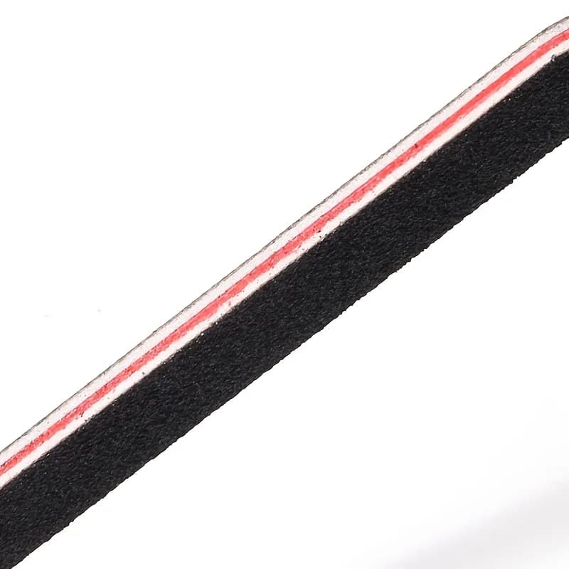 Set professionale di lime per unghie fronte-retro da 1 pezzo, strumento per manicure con piastra nera opaca da 100/180 mesh e documenti di levigatura, lavabile