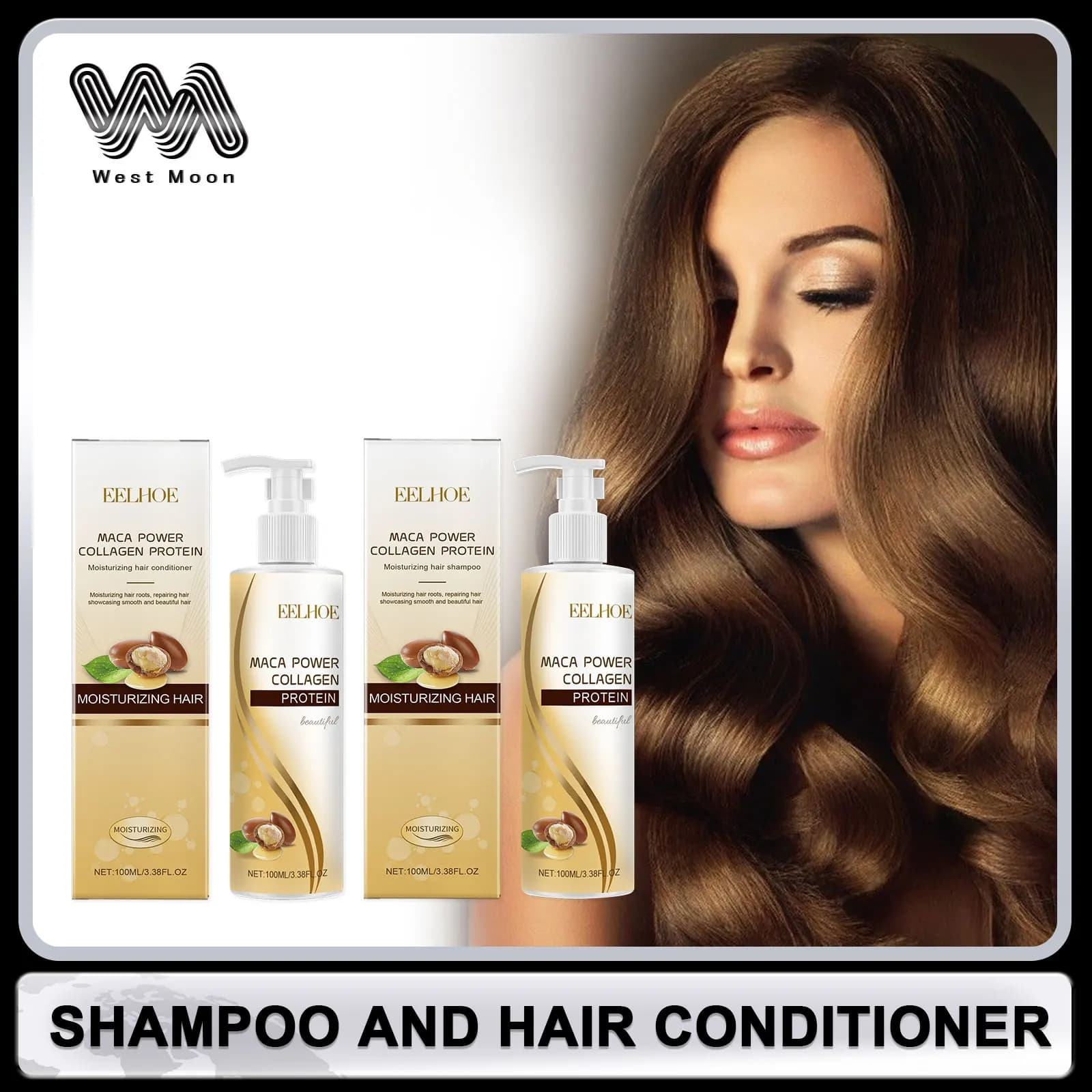 Shampoo and collagen balm for cleaning hair scalp nutritious shampoo strengthening for hair mask repairing keratin care of soft hair