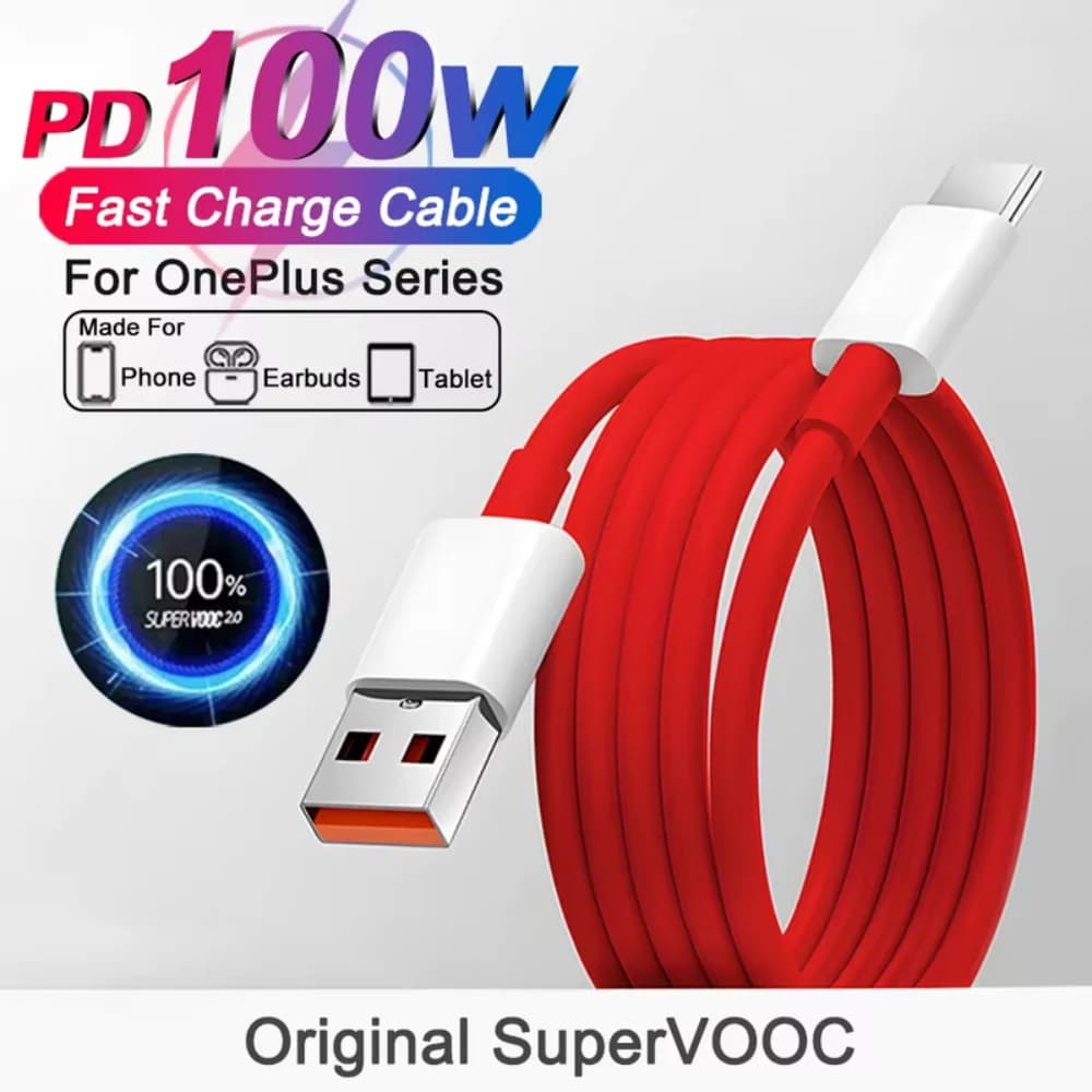 Cavo di ricarica rapida SuperVOOC originale da 100 W per Oneplus 12 11 10 13 Pro 13r 12r Nord CE 3 4 Lite Ace 5 Pro Cavo dati USB tipo C