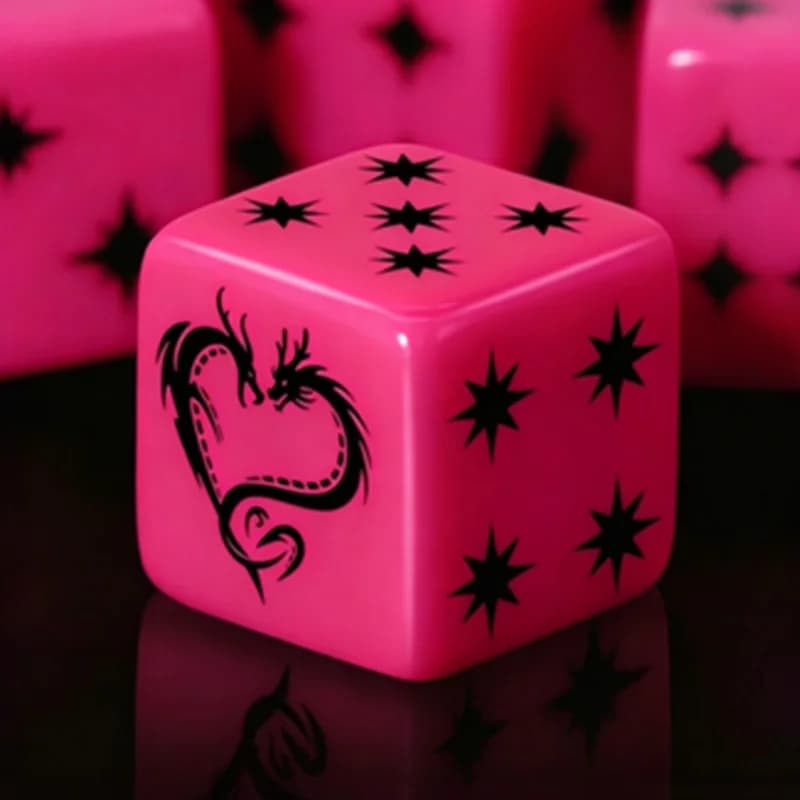 Red Dragon D6 Dice Set, suitable for board games, role-playing games, Dungeons & Dragons, etc., available at a party discount, s