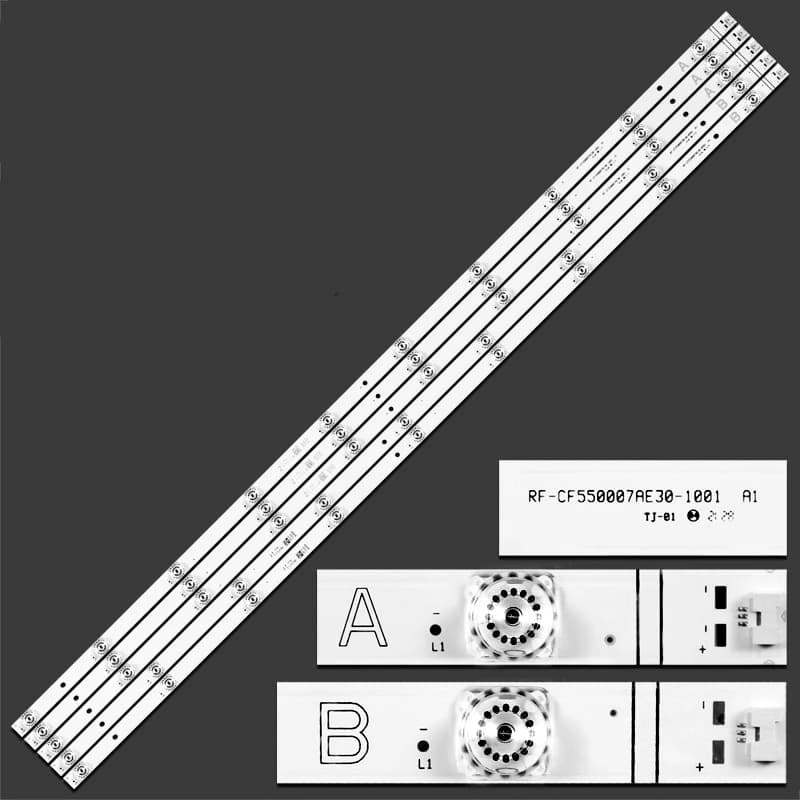 Strisce di retroilluminazione a LED per TX-55HX700B TX-55HX710 55UK4B63DB D55U660X5CW RF-CF550007AE30-1001 A1 RF-CF550007BE30-0901 A1