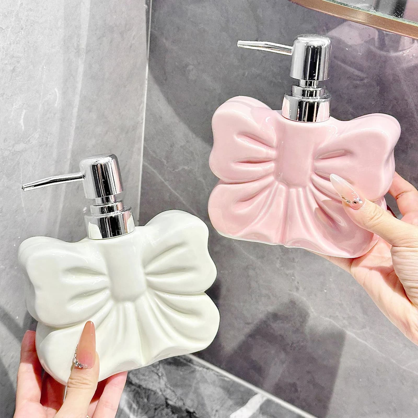 Dispenser di sapone ricaricabile Bottiglie per doccia Bagno Arco Lozione Pressa Pompa Dispenser di bottiglie Dispenser di sapone liquido ricaricabile