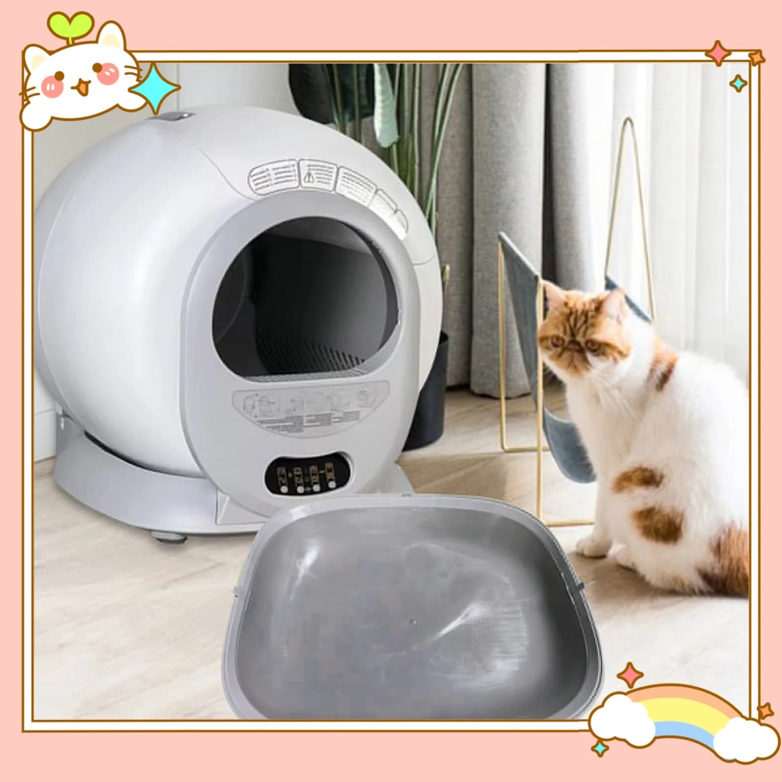Tappetino per lettiera per gatti Tappetino antiscivolo flessibile pratico Tappetino per supporto inferiore per WC per gatti Tappetino base per lettiera per gatti automatico in silicone