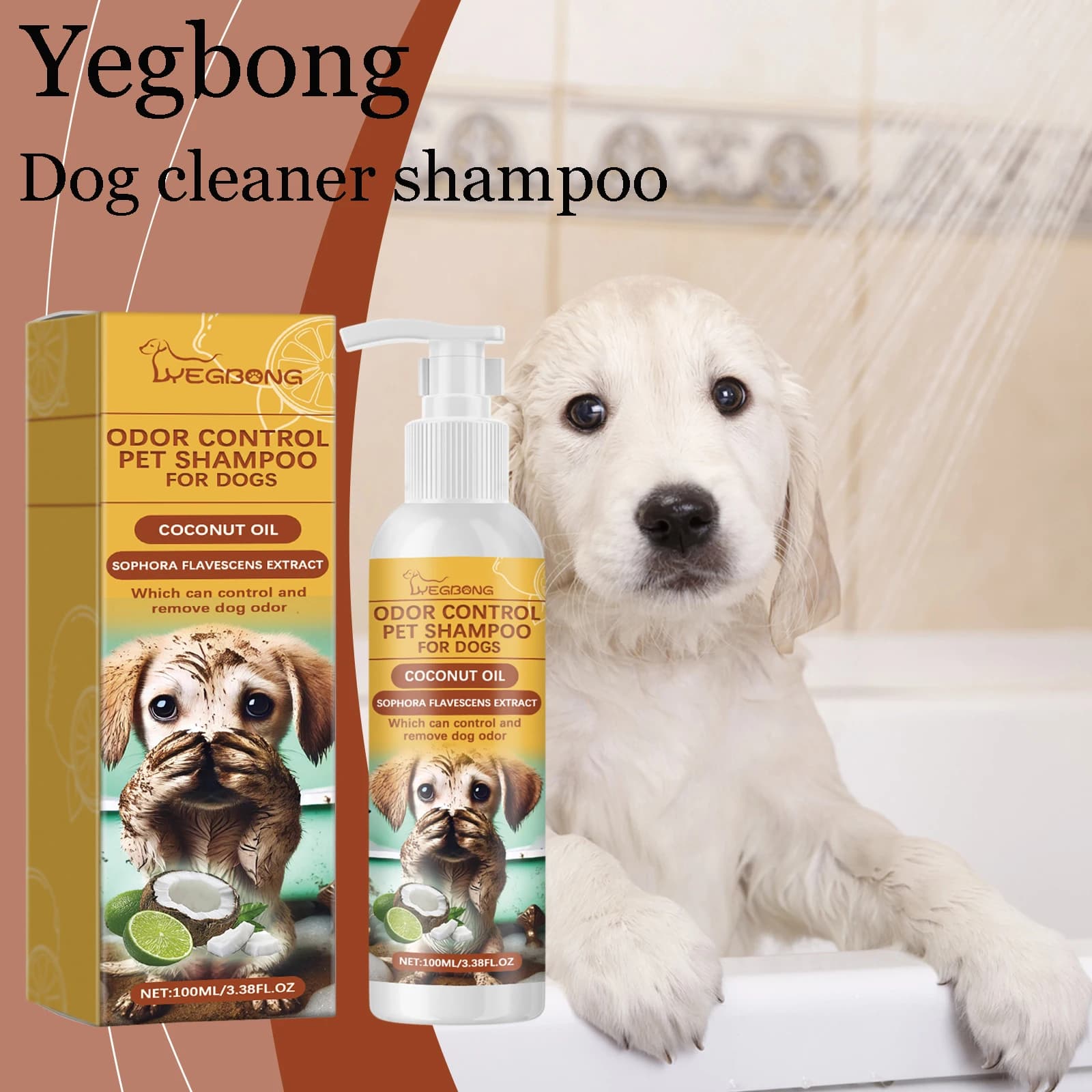Yegbong Shampoo Detergente per Capelli per Cani Pulizia Delicata Tubi Nutriente Migliora Levigatezza Ridurre La Secchezza Lenitivo Prurito Detergente per Cani