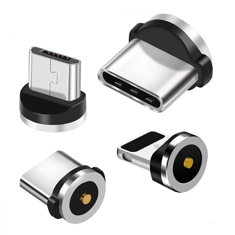 YELANGU MagneticTips universale per cavo magnetico rotondo Micro USB tipo C magnete parti di ricambio adattatore per presa di polvere per telefono cellulare